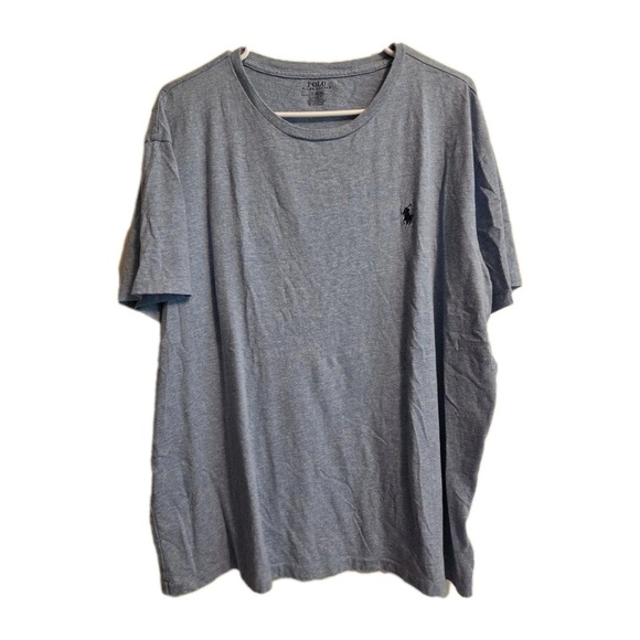 Polo Ralph Lauren Short Sleeve T Shirt Classic Fit, Heather Blue, Size Large - Picture 1 of 3